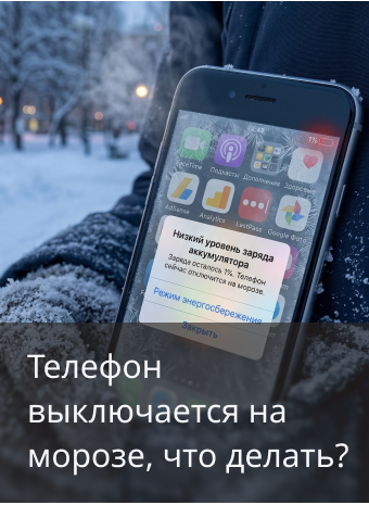 Почему смартфон разряжается на холоде