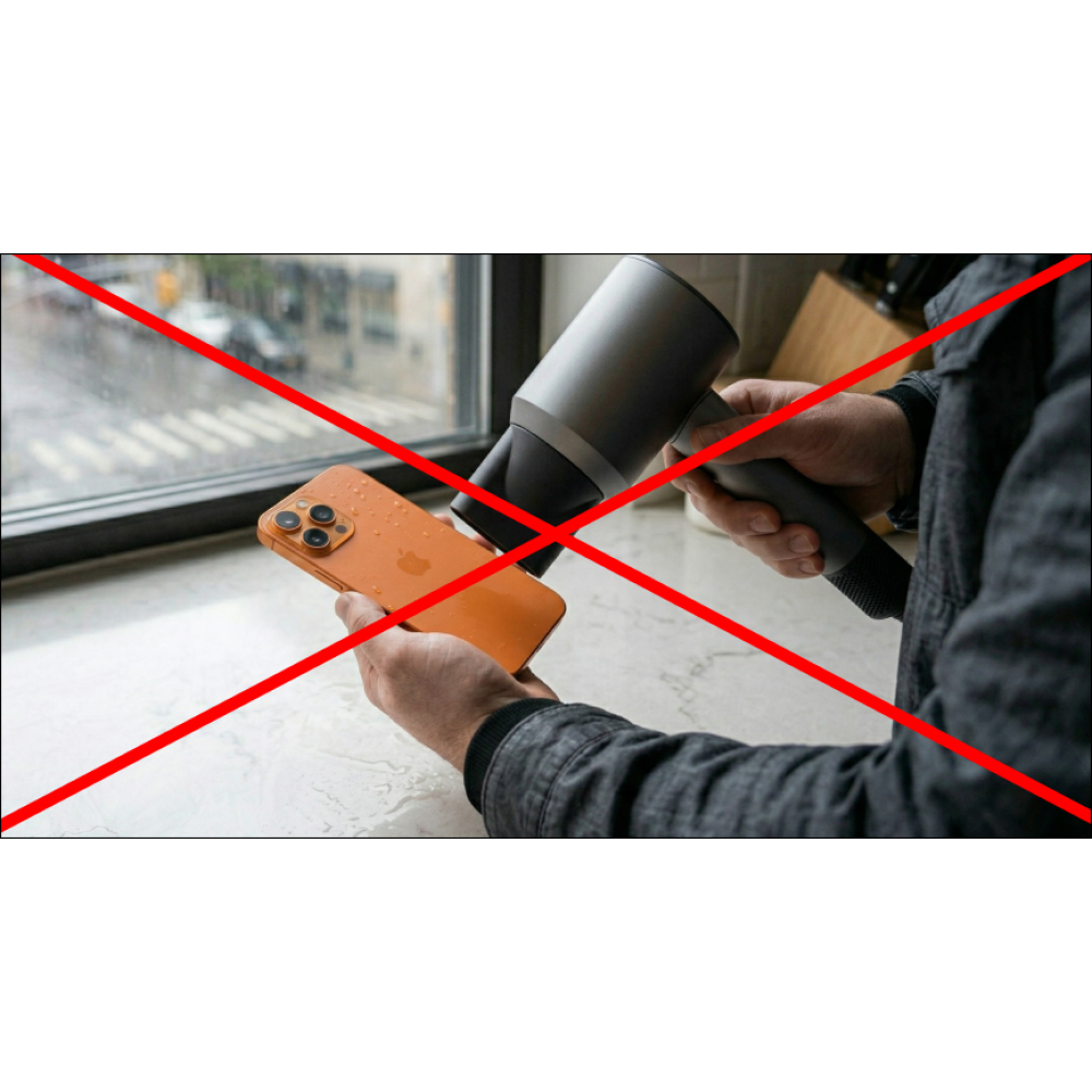 можно ли сушить феном теелфон