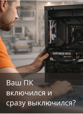 Компьютер включается и сразу выключается