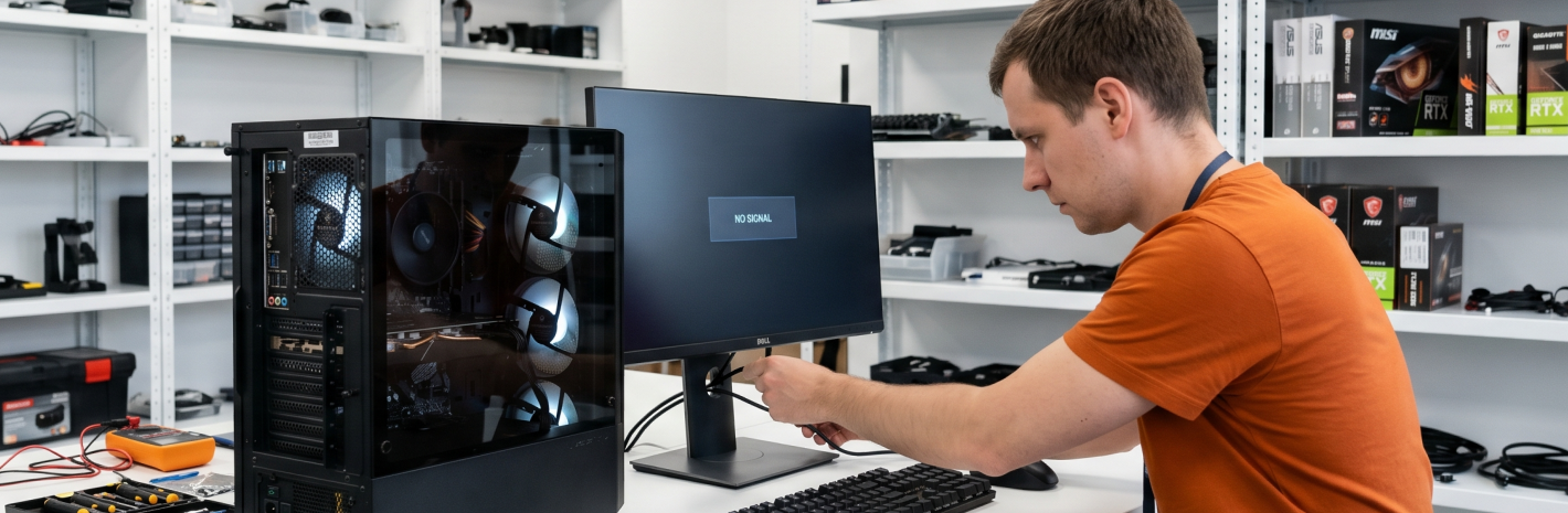 Почему монитор компьютера пишет нет сигнала?