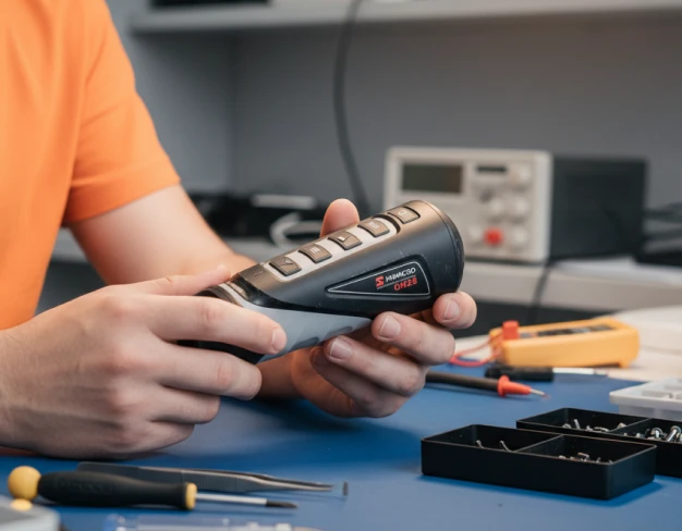 Замена батарей тепловизионного монокуляра Hikmicro