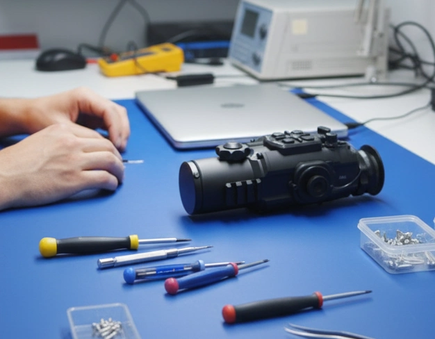 Замена батарей тепловизионного монокуляра LEGAT