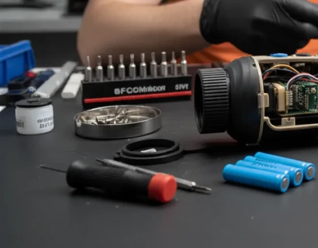 Замена аккумуляторных батареек монокуляра Longot