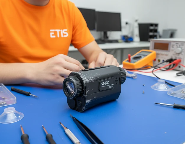 Замена батарей тепловизионного монокуляра NNPO