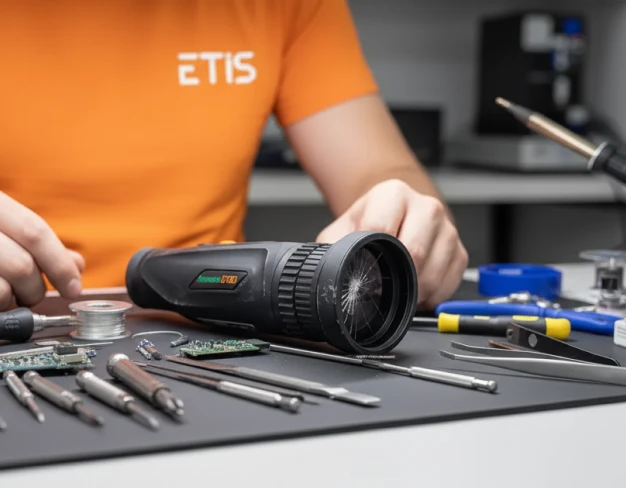 Замена оптики тепловизионного монокуляра RikaNV