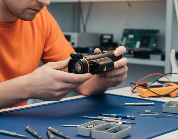 Замена батарей тепловизионного монокуляра Windford