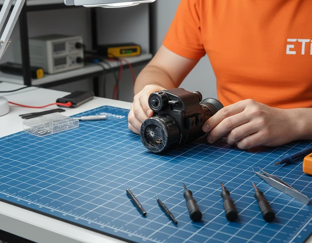 Замена линзы тепловизионной насадки iRay