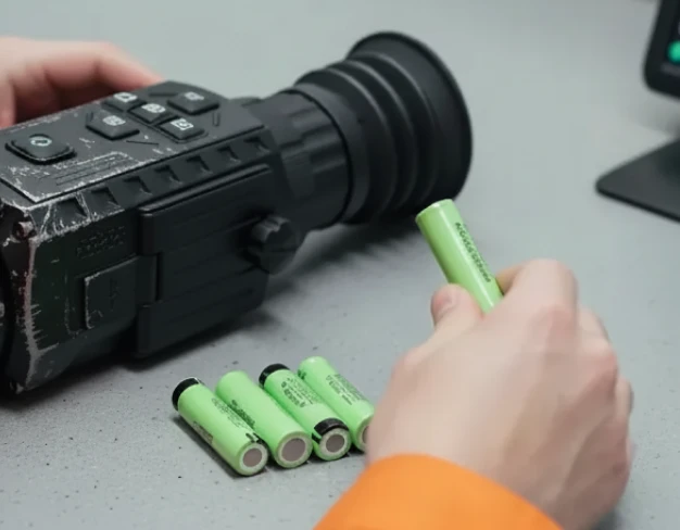 Замена аккумулятора тепловизионного прицела ARKON