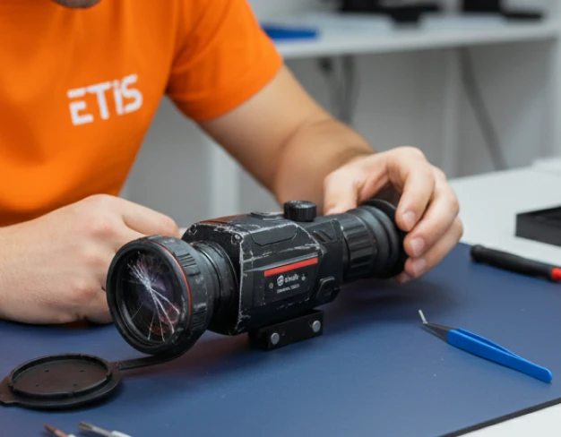 Восстановление линзы тепловизионного прицела Guide