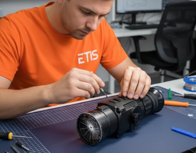 Замена линзы тепловизионного прицела iRay