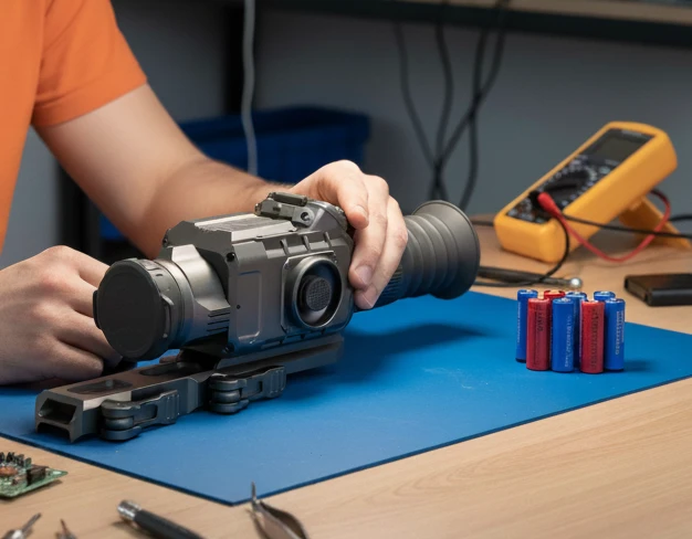 Замена аккумуляторов тепловизионного прицела Lzirtek