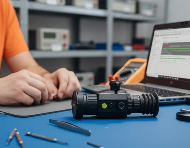 Обслуживание тепловизионного прицела Pixfra