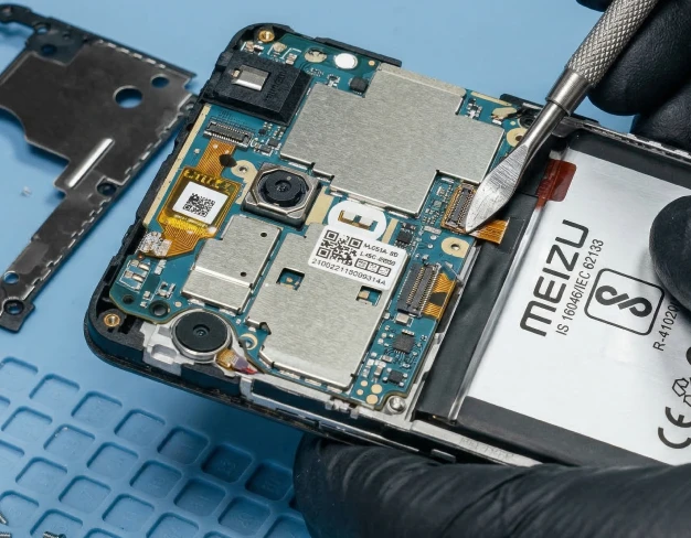 Ремонт цепи питания смартфона MEIZU и замена разъема